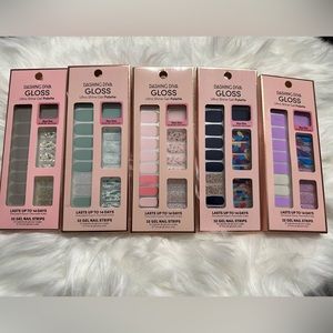 Lot of 5 Dashing Diva Gloss nail stickers